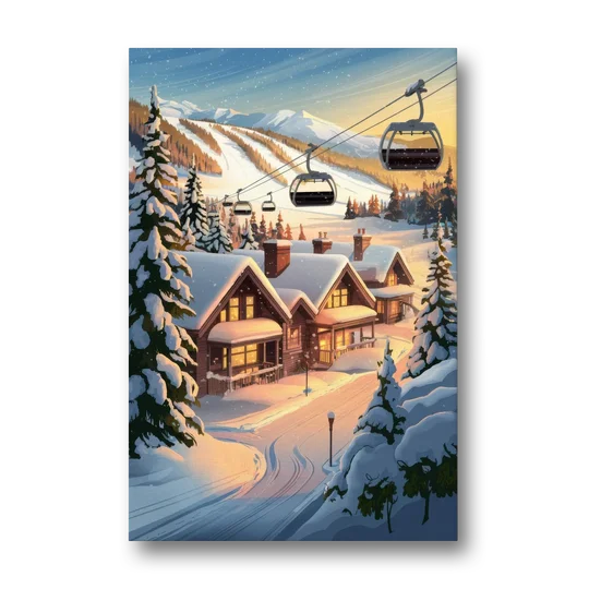 Park City Snowy Landscape - Canvas Wall Art - Front