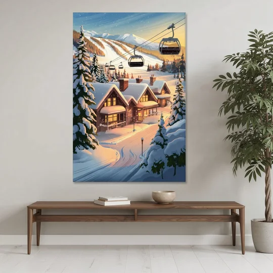 Park City Snowy Landscape - Canvas Wall Art - Coffee Table - 40x60
