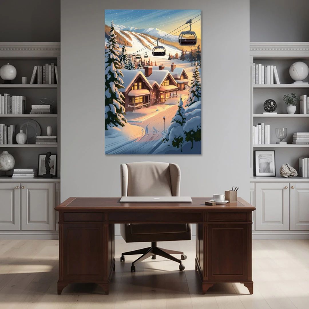 Park City Snowy Landscape - Canvas Wall Art - Office - 40x60