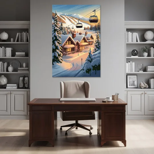 Park City Snowy Landscape - Canvas Wall Art - Office - 40x60