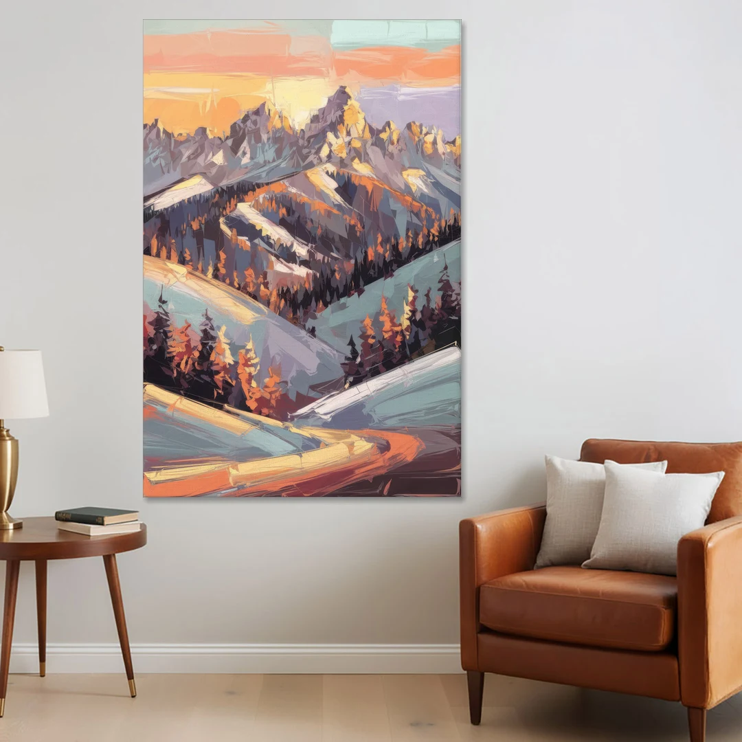 Park City Sunrise Panorama - Canvas Wall Art - Sofa - 40x60