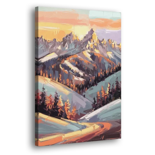 Park City Sunrise Panorama - Canvas Wall Art - Side