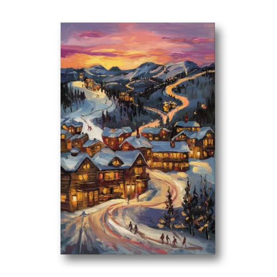 Park City Sunset Glow - Canvas Wall Art - Front