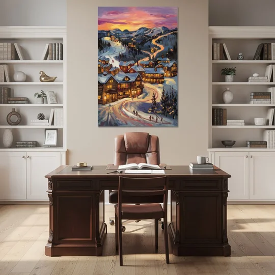 Park City Sunset Glow - Canvas Wall Art - Office - 40x60