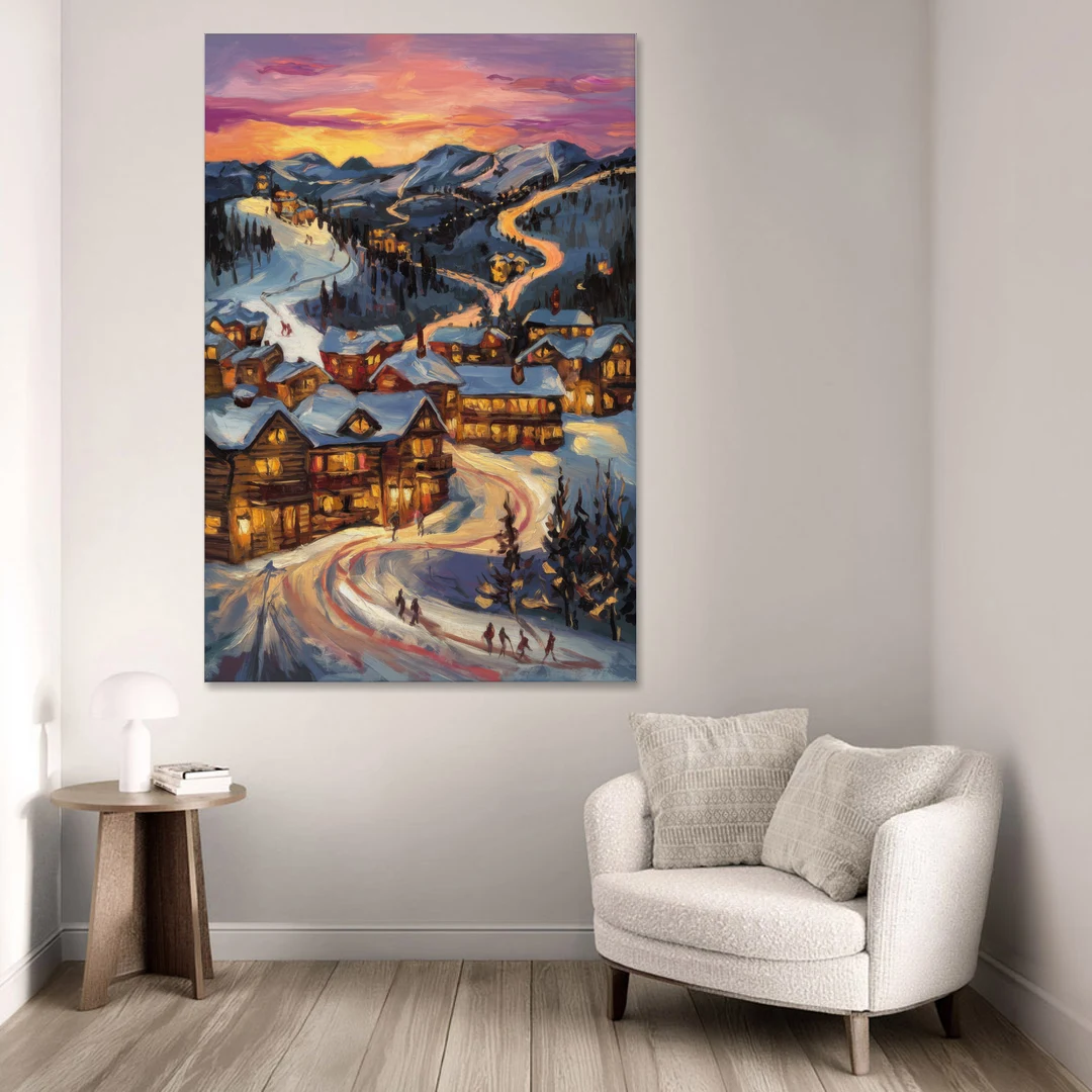 Park City Sunset Glow - Canvas Wall Art - Sofa - 40x60