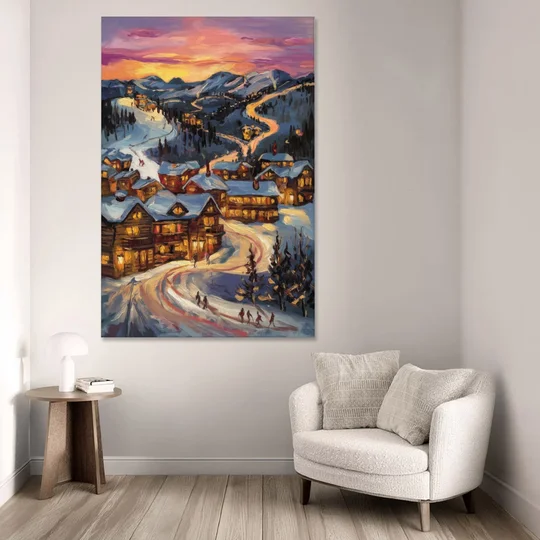 Park City Sunset Glow - Canvas Wall Art - Sofa - 40x60