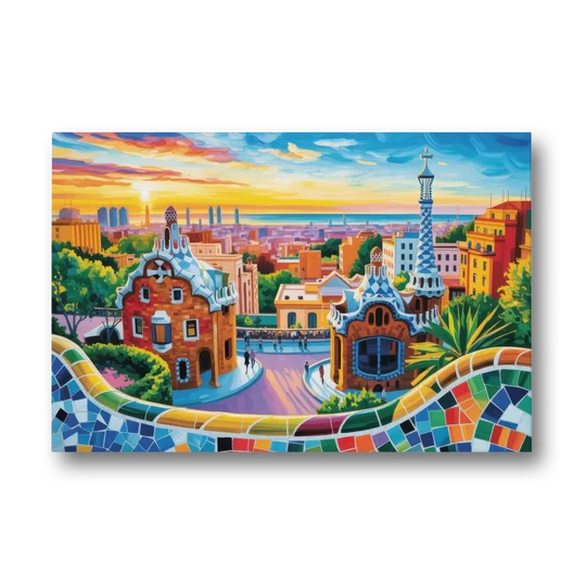 Park Guell Dreams - Canvas Wall Art - Front