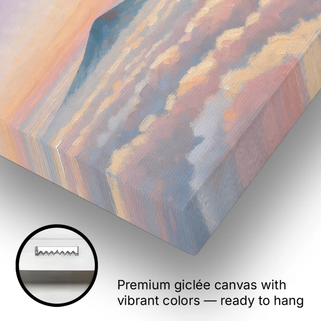Peaceful Wall Art for Bedroom Twilight Summits - Canvas Wall Art - Gallery Wrap Corner