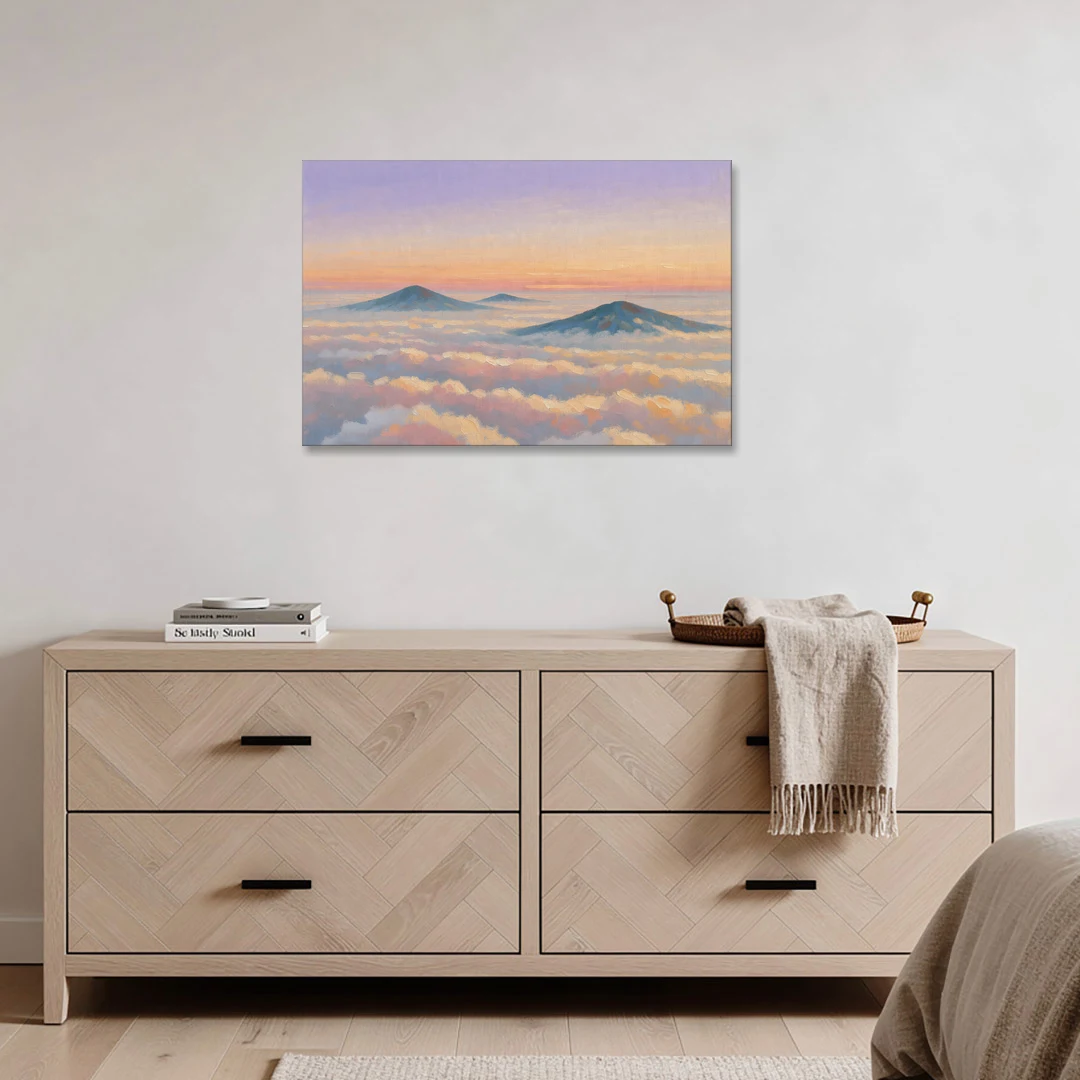 Peaceful Wall Art for Bedroom Twilight Summits - Canvas Wall Art - Coffee Table - 36x24