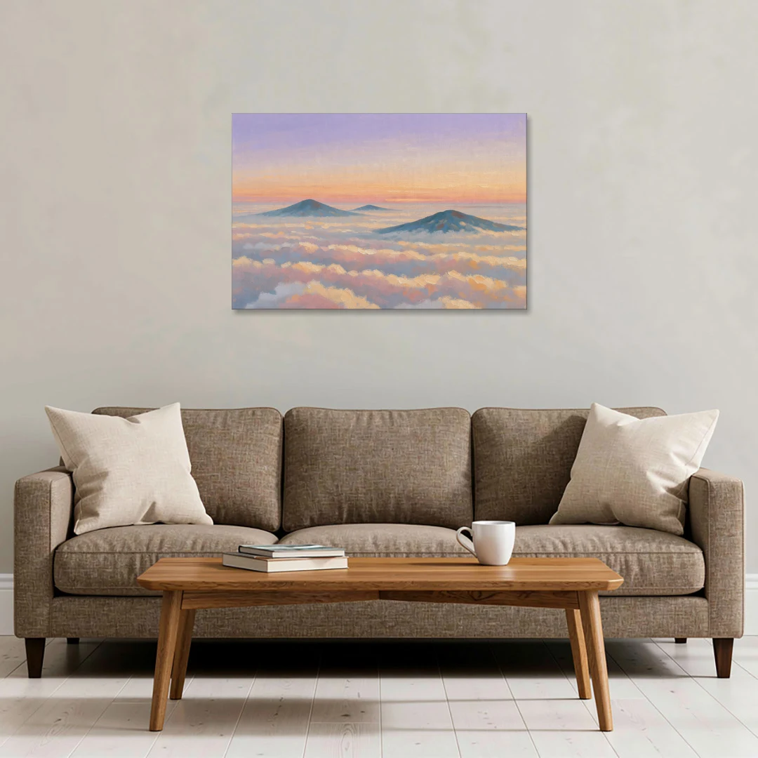 Peaceful Wall Art for Bedroom Twilight Summits - Canvas Wall Art - Sofa - 36x24
