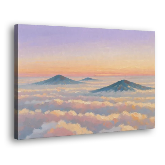Peaceful Wall Art for Bedroom Twilight Summits - Canvas Wall Art - Side