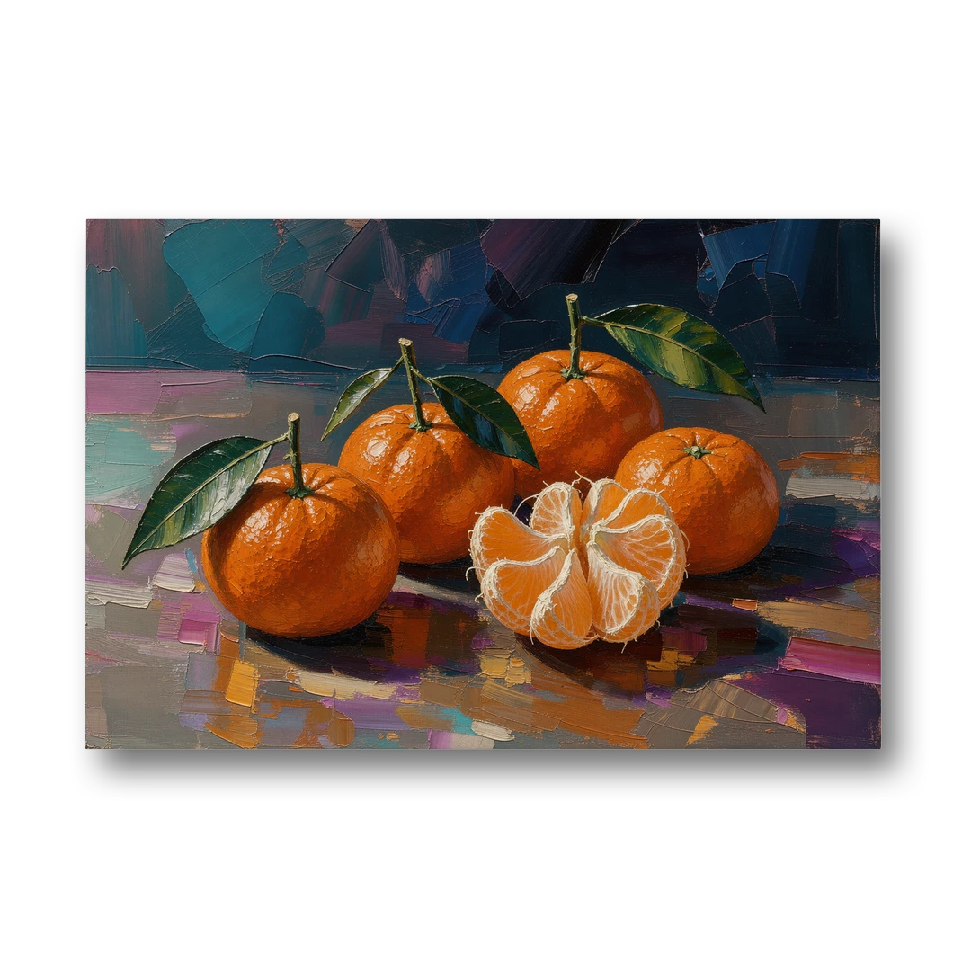 Peeled Clementine Cluster for the Contemporary Kitchen - Canvas Wall Art - Front