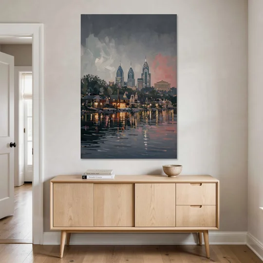 Philadelphia Black and White - Canvas Wall Art - Coffee Table - 40x60