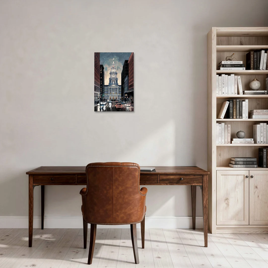 Philadelphia City Hall - Canvas Wall Art - Office - 16x24