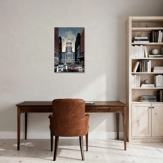 Philadelphia City Hall - Canvas Wall Art - Office - 20x30