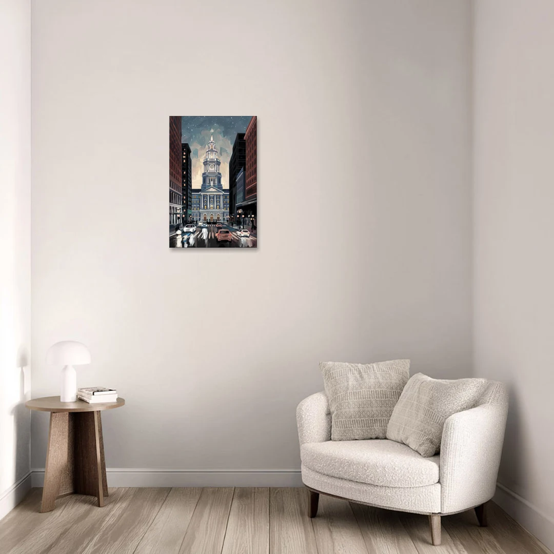 Philadelphia City Hall - Canvas Wall Art - Sofa - 16x24