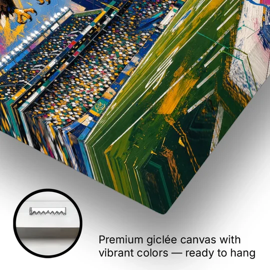 Philadelphia Eagles Symbolic Composition Painting - Canvas Wall Art - Gallery Wrap Corner