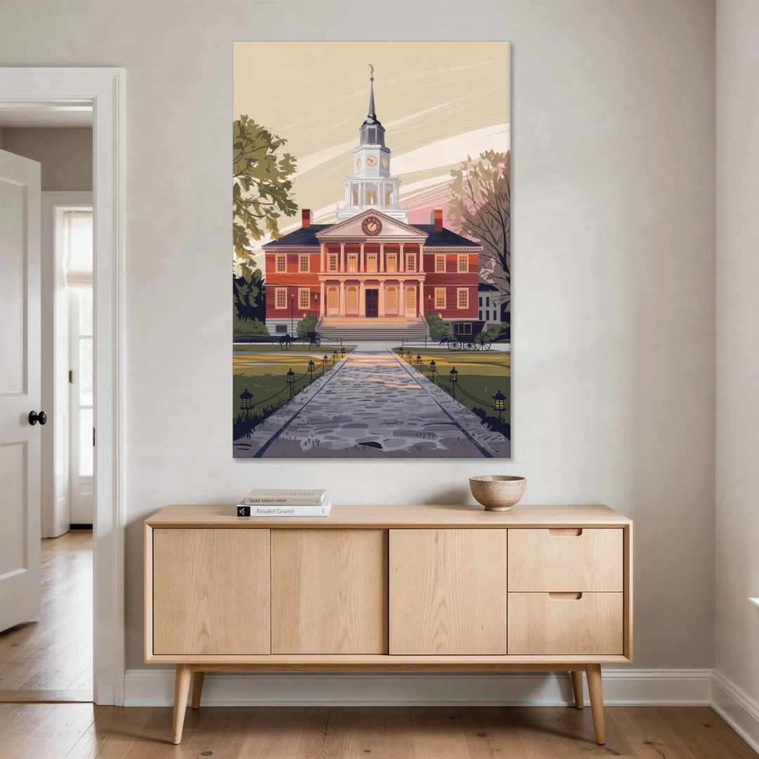 Philadelphia Independence Hall - Canvas Wall Art - Coffee Table - 40x60