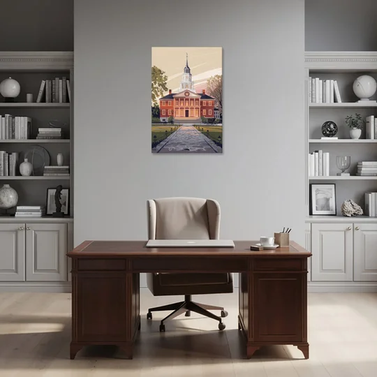 Philadelphia Independence Hall - Canvas Wall Art - Office - 24x36