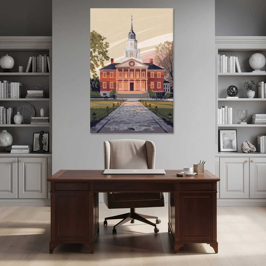 Philadelphia Independence Hall - Canvas Wall Art - Office - 40x60