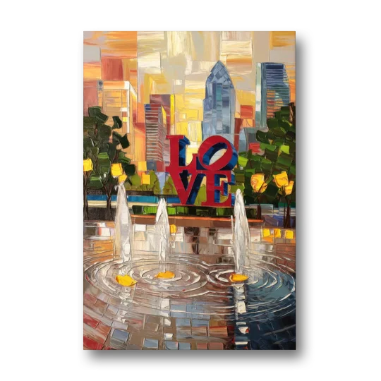 Philadelphia Love Park - Canvas Wall Art - Front