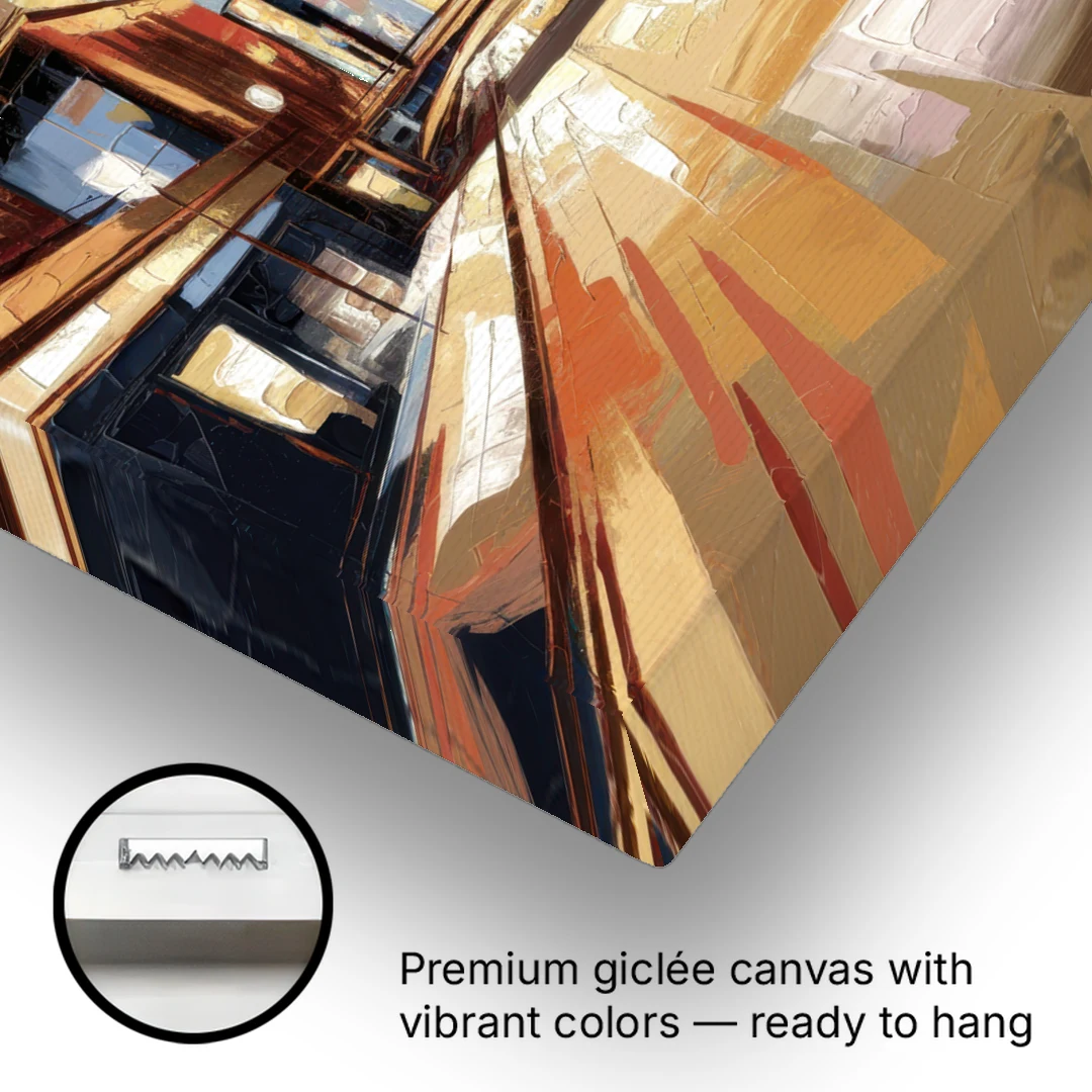 Philadelphia Market Street - Canvas Wall Art - Gallery Wrap Corner