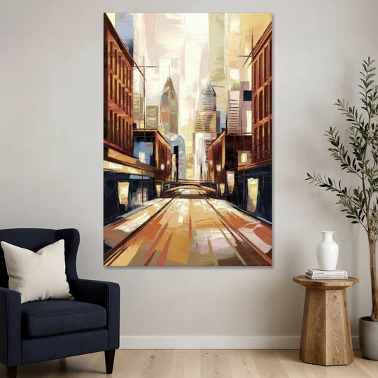 Philadelphia Market Street - Canvas Wall Art - Sofa - 40x60