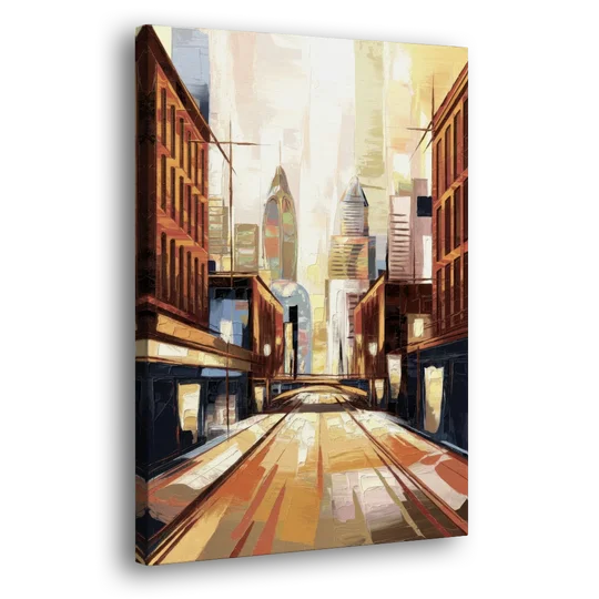 Philadelphia Market Street - Canvas Wall Art - Side