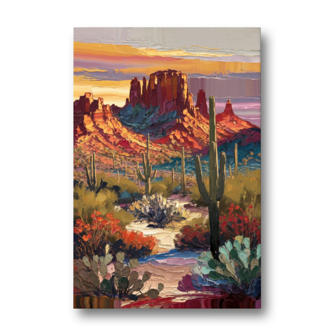 Phoenix Arizona Mountainscape - Canvas Wall Art - Front