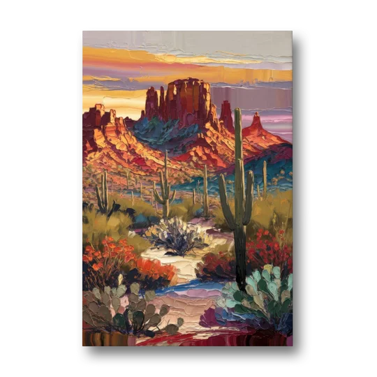 Phoenix Arizona Mountainscape - Canvas Wall Art - Front