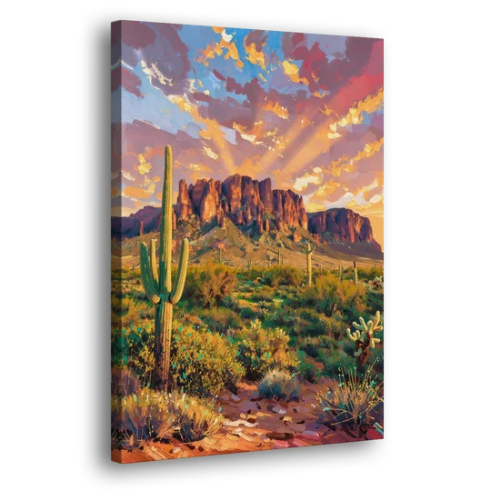 Phoenix Arizona Scenic Views - Canvas Wall Art - Side