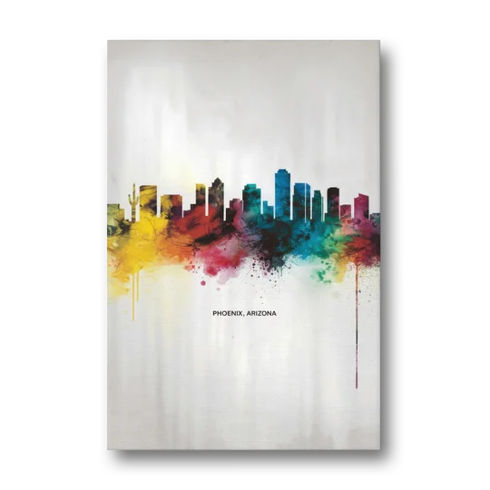Phoenix Arizona Skyline View - Canvas Wall Art - Front