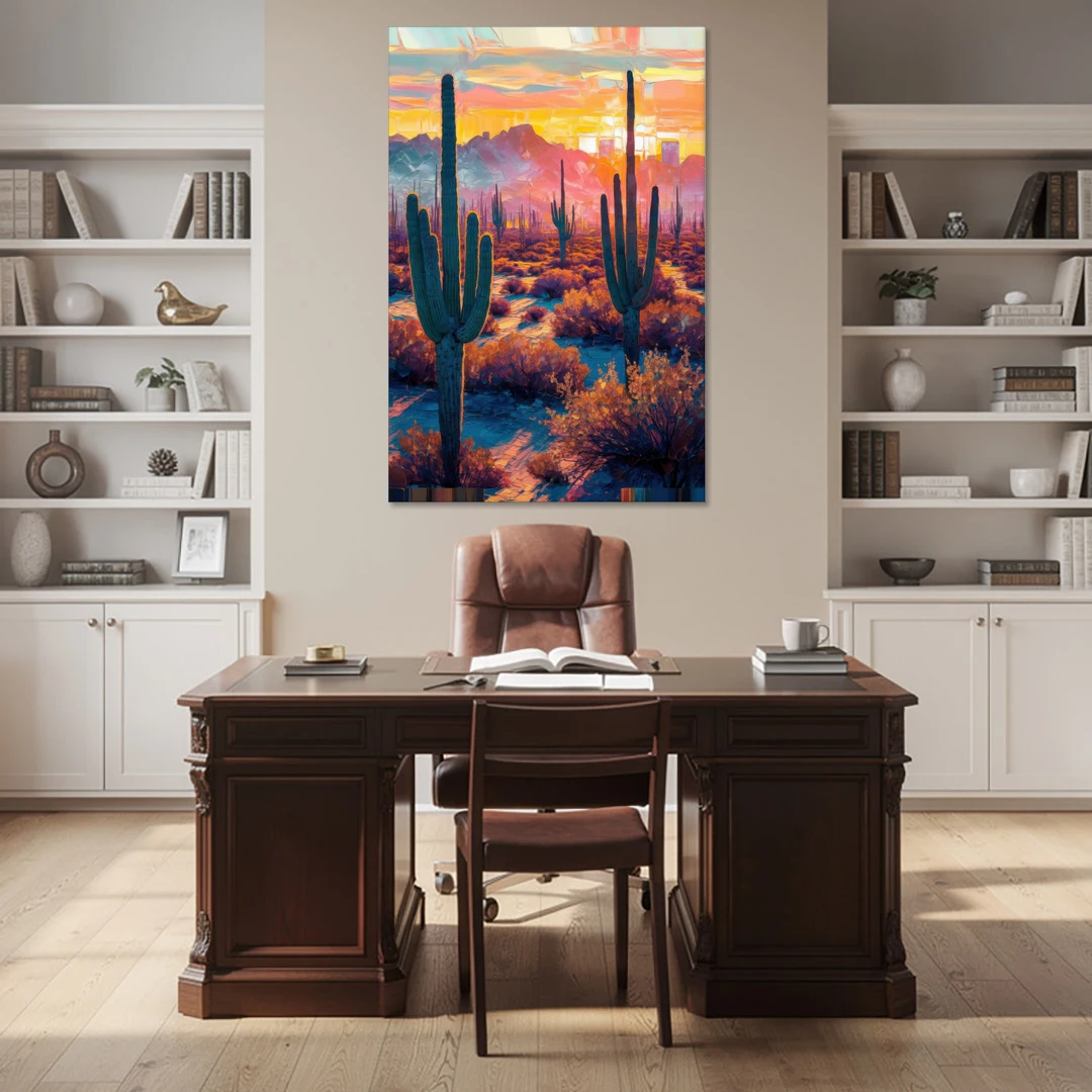 Phoenix Arizona Sunset Glow - Canvas Wall Art - Office - 40x60