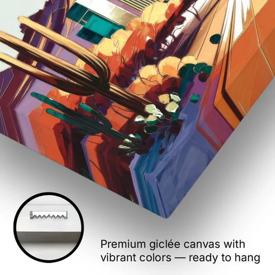 Phoenix Arizona Urban Art - Canvas Wall Art - Gallery Wrap Corner