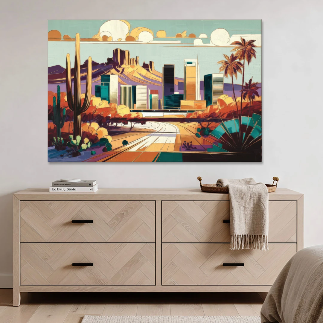 Phoenix Arizona Urban Art - Canvas Wall Art - Coffee Table - 60x40