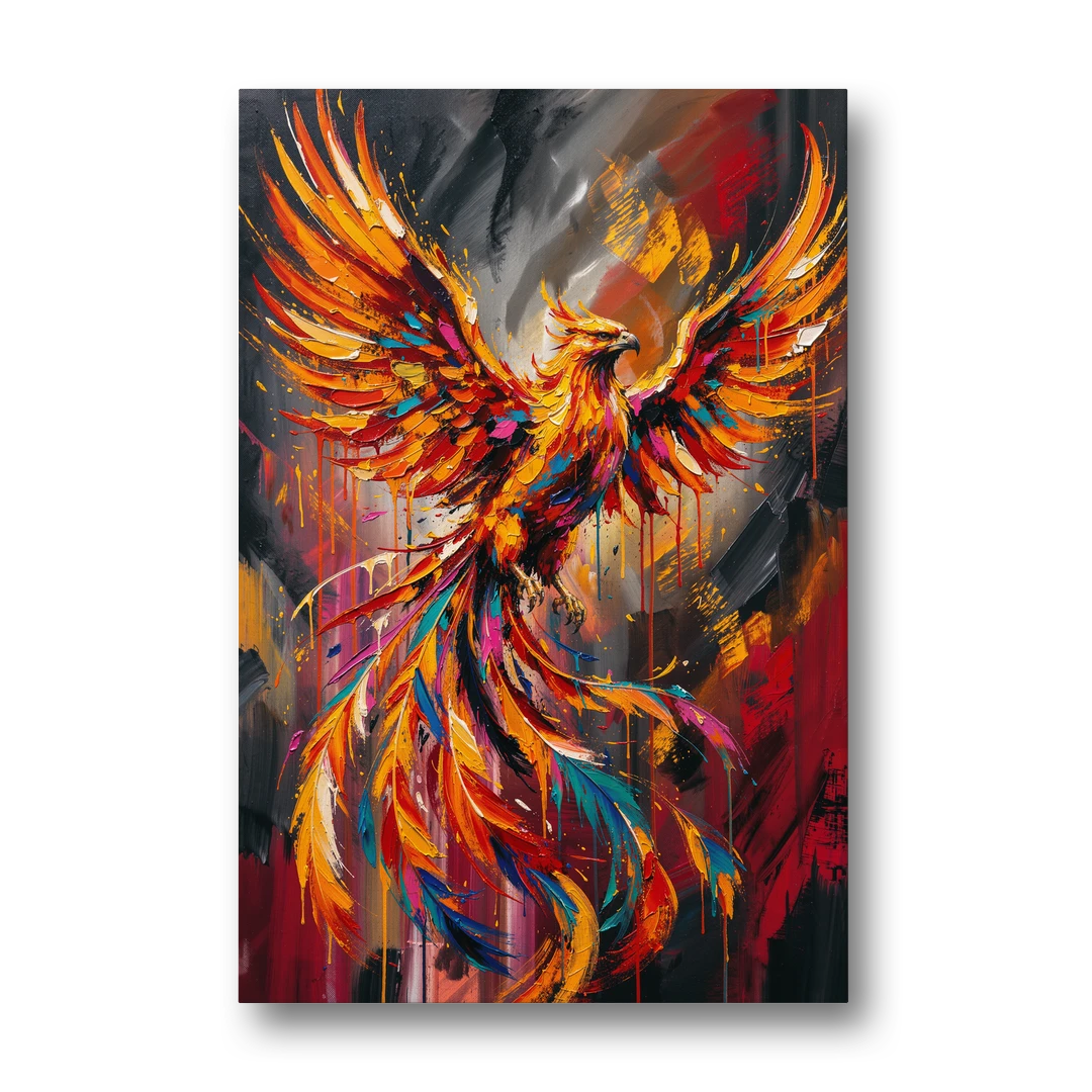 Phoenix Bird in Flight - Canvas Wall Art - Front