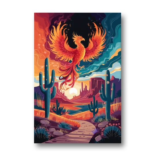 Phoenix Desert Landscape - Canvas Wall Art - Front