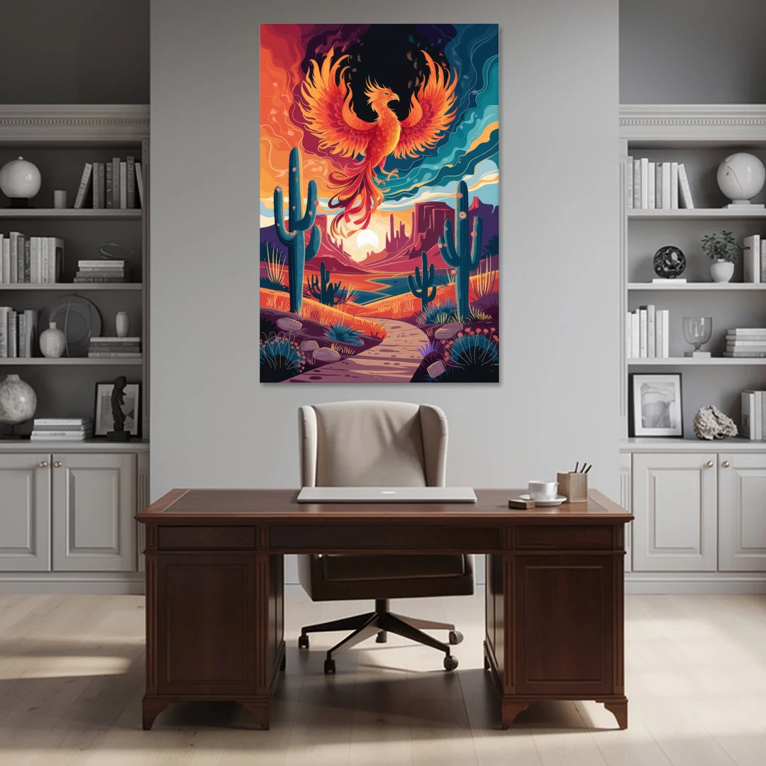 Phoenix Desert Landscape - Canvas Wall Art - Office - 40x60