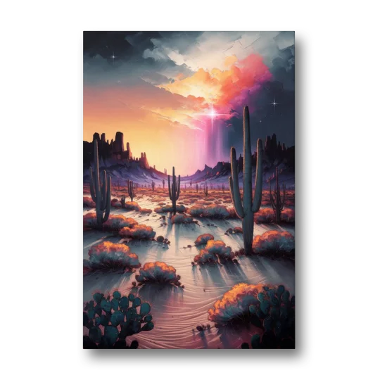 Phoenix Desert Twilight Glow - Canvas Wall Art - Front