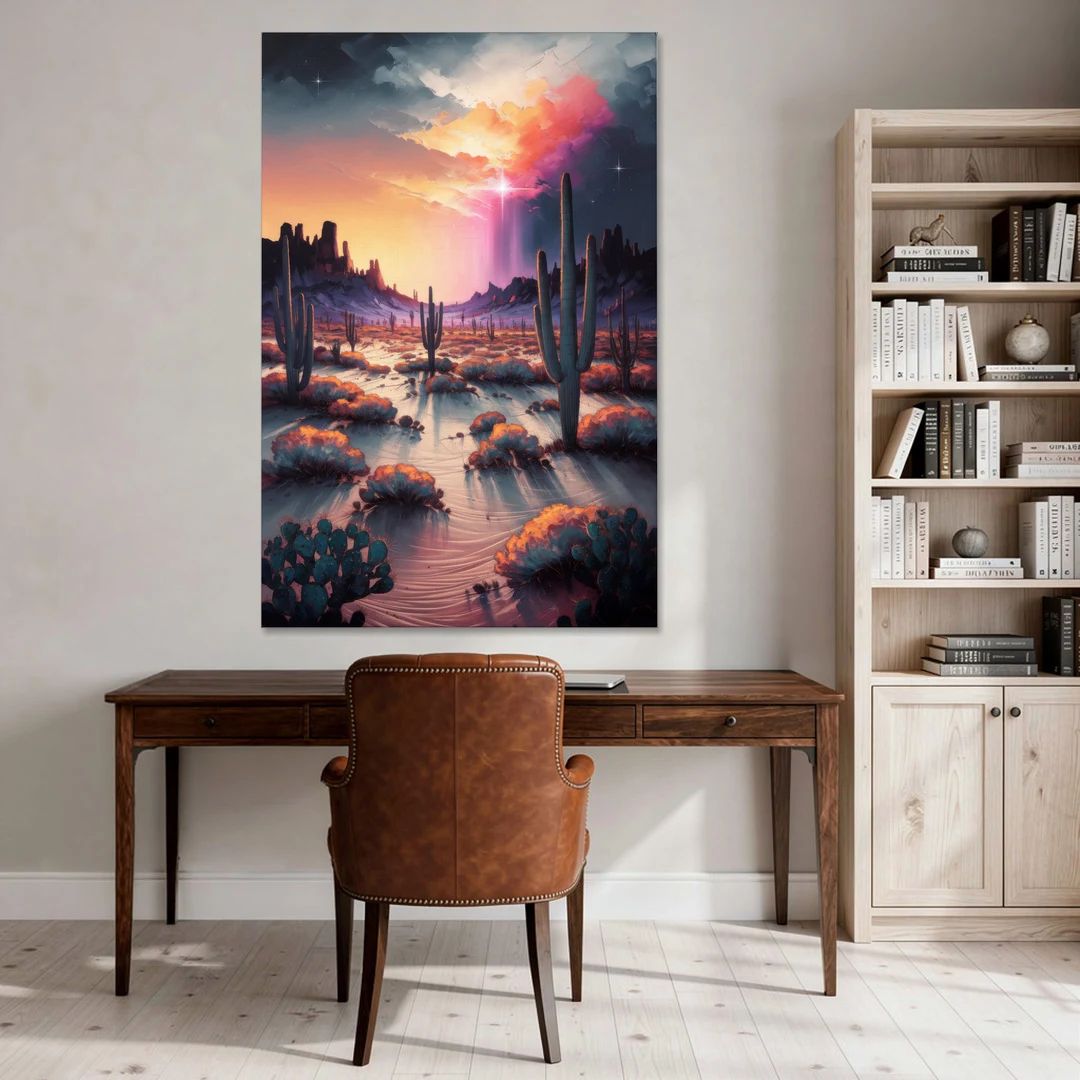 Phoenix Desert Twilight Glow - Canvas Wall Art - Office - 40x60
