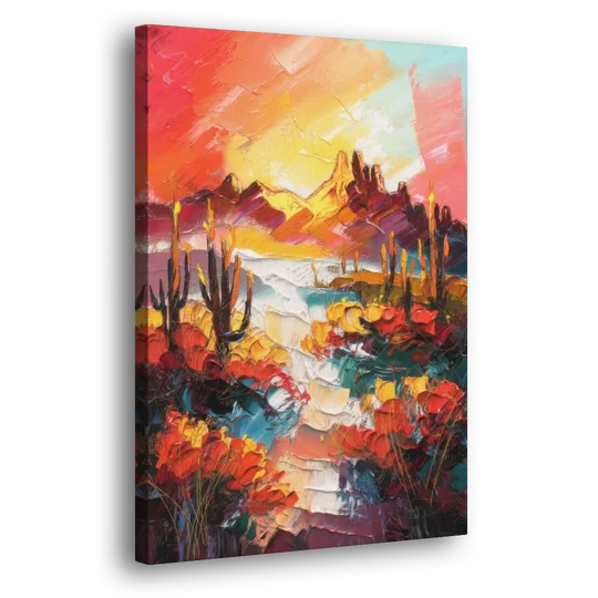 Phoenix Mountain Horizon - Canvas Wall Art - Side
