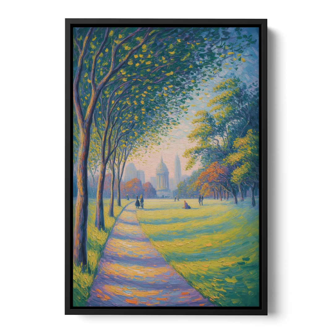Phoenix Park Tranquility - Black Framed Canvas Wall Art - Front