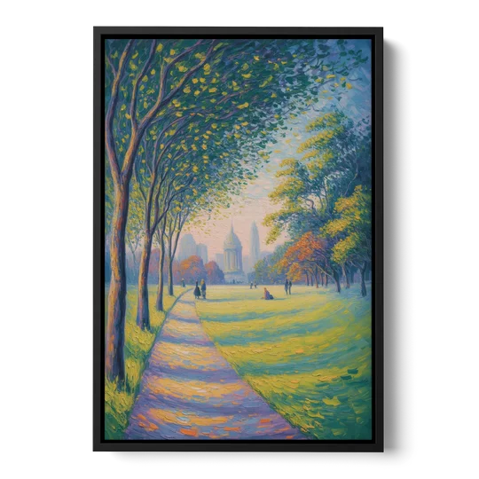 Phoenix Park Tranquility - Black Framed Canvas Wall Art - Front