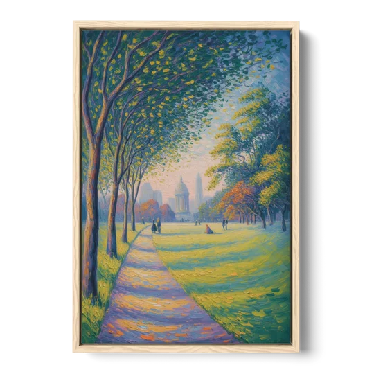 Phoenix Park Tranquility - Oak Framed Canvas Wall Art - Front