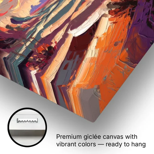 Phoenix Rising Desert Colors - Canvas Wall Art - Gallery Wrap Corner
