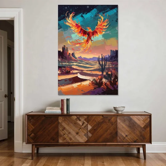 Phoenix Rising Desert Colors - Canvas Wall Art - Coffee Table - 40x60