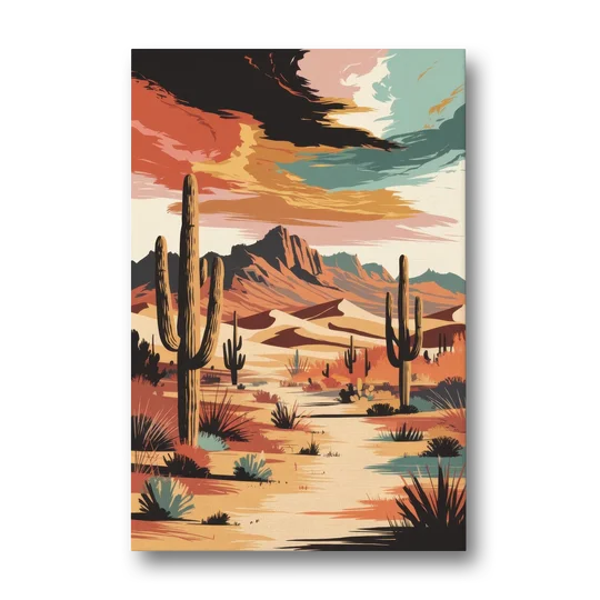 Phoenix Scenic Desert Beauty - Canvas Wall Art - Front