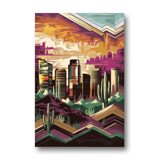 Phoenix Skyline at Sunset - Canvas Wall Art - Front