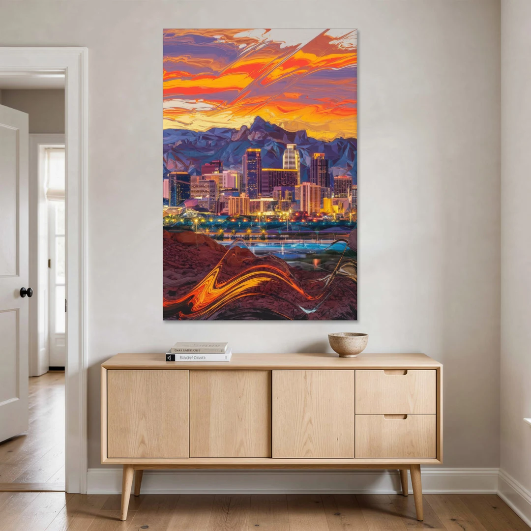 Phoenix Vibrant City Life - Canvas Wall Art - Coffee Table - 40x60