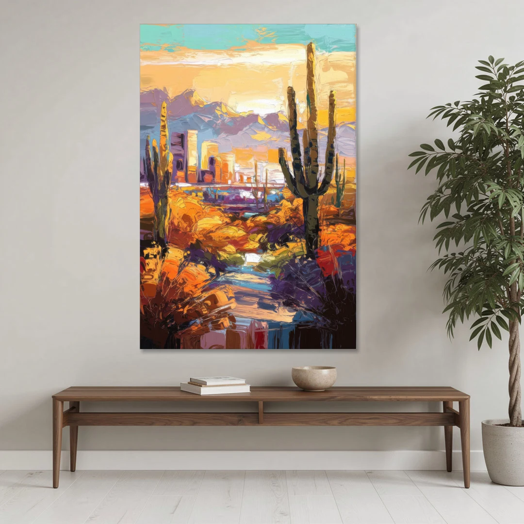 Phoenix Vibrant Urban Desert - Canvas Wall Art - Coffee Table - 40x60